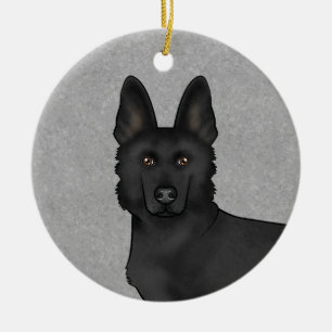 Ornamento De Cerâmica Cabeça de Cachorro de Desenho Animado Fofo Pastor