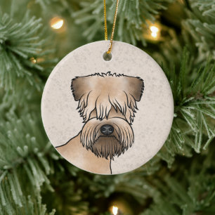 Ornamento De Cerâmica Cabeça de cachorro de desenho animado Irish Soft-C
