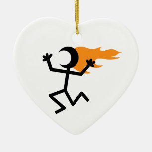 Ornamento De Cerâmica Cabeça de Flaming