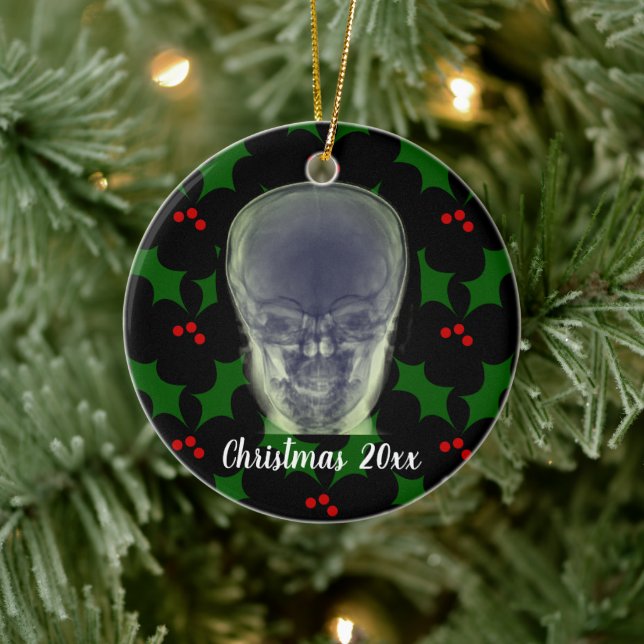 Ornamento De Cerâmica Cabeça Xray Natal (Árvore)