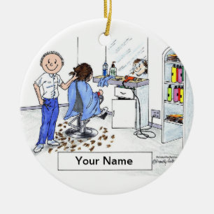 Ornamento De Cerâmica Cabeleireiro - Homem