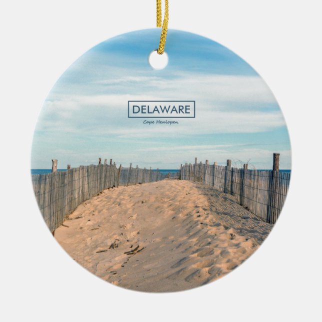Ornamento De Cerâmica Cabo Henlopen. (Frente)