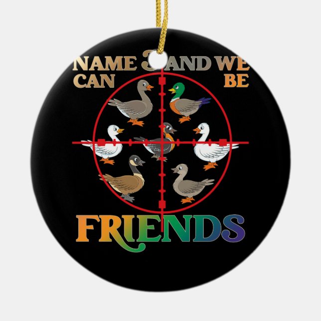 Ornamento De Cerâmica Caçadores De Aves Aquáticas De Caça A Patos Difere (Frente)