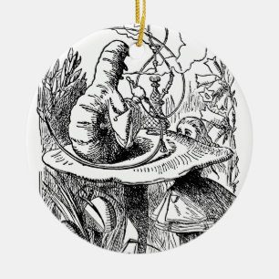 Ornamento De Cerâmica Cachimbo de água que fuma Caterpillar Alice no