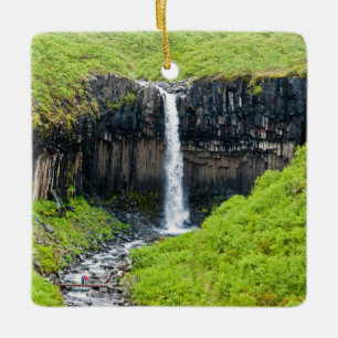 Ornamento De Cerâmica Cachoeira Svartifoss em Skaftafell - Islândia