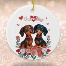 Cachorrinhos Dachshund Adoráveis Amam Corações Per