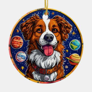 Ornamento De Cerâmica Cachorro alegre