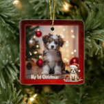 Ornamento De Cerâmica Cachorro Cachorro Cachorro 1 rua Personalizado Fot<br><div class="desc">Cachorro Cachorro Cachorro Cachorro 1 rua Foto de Natal Ornamento Cerâmico | Personalize a frente com uma foto e o verso com um nome e ano ou qualquer texto que você queira adicionar.</div>