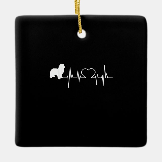 Ornamento De Cerâmica Cachorro da Terra Nova presente | Presente de Aman (Frente)