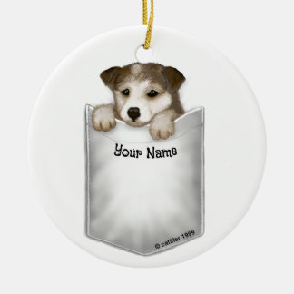 Ornamento De Cerâmica Cachorro de Bolso