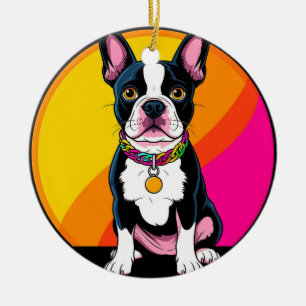 Ornamento De Cerâmica Cachorro de Desenho Adorável