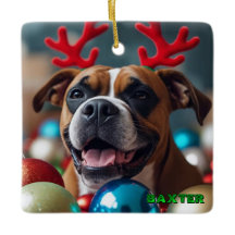 Cachorro de Natal bonito Personalizado