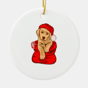 Ornamento De Cerâmica Cachorro De Natal Engraçado Vintage Xmas Com Cães