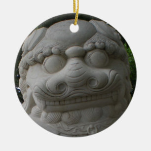 Ornamento De Cerâmica Cachorro de Pé Chinês