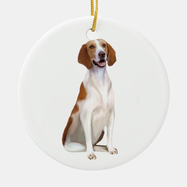 Ornamento De Cerâmica Cachorro-de-sangue-americano (A) (Frente)