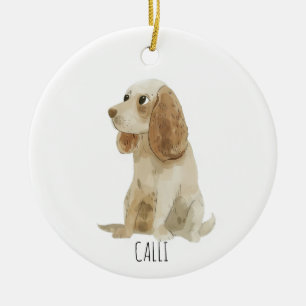 Ornamento De Cerâmica Cachorro do Cocker Spaniel