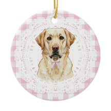 Cachorro Labrador Coquette com Laços de Ginga Rosa