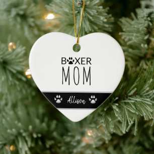Ornamento De Cerâmica Cachorro Mãe Boxer Impressões Personalizadas de Pa
