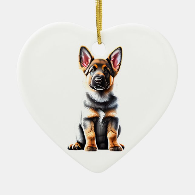 Ornamento De Cerâmica Cachorro Personalizado (Frente)