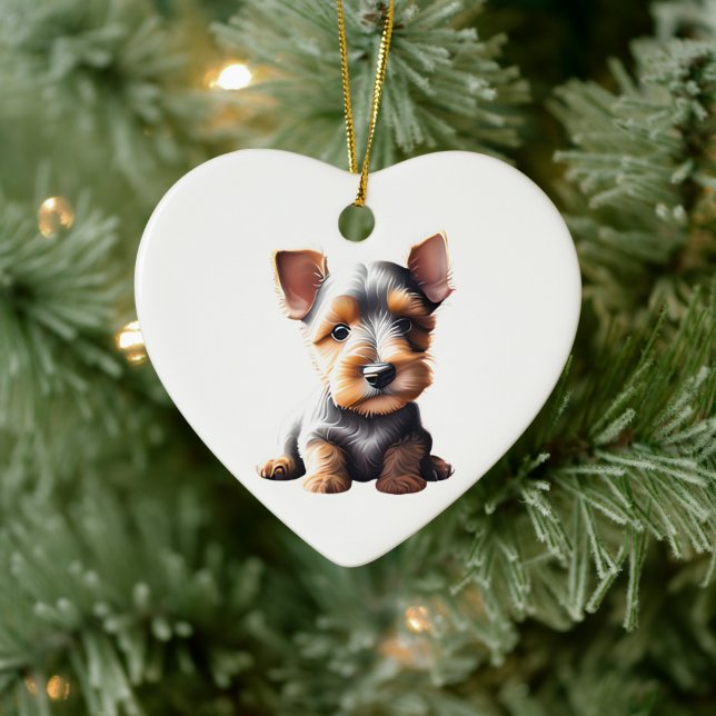 Ornamento De Cerâmica Cachorro Personalizado de Terrier Galês (Árvore)