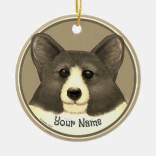 Ornamento De Cerâmica cachorro Welsh Corgi