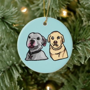 Ornamento De Cerâmica Cachorros Memes Fofos