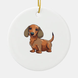 Ornamento De Cerâmica Cachshund Dog Cute