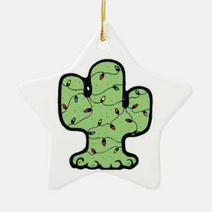Ornamento De Cerâmica cacto de natal