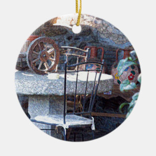 Ornamento De Cerâmica Cactus Espanhol Ainda Vida