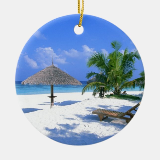 Ornamento De Cerâmica Cadeira de praia (Frente)