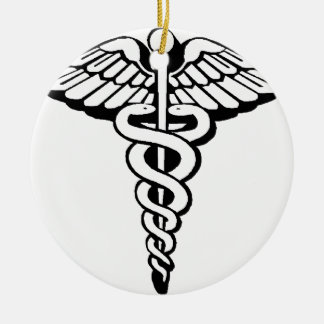 Ornamento De Cerâmica Caduceus