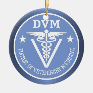 Ornamento De Cerâmica Caduceus DVM 2
