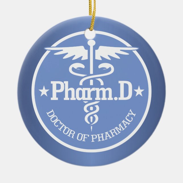 Ornamento De Cerâmica Caduceus Pharm 2 (Frente)