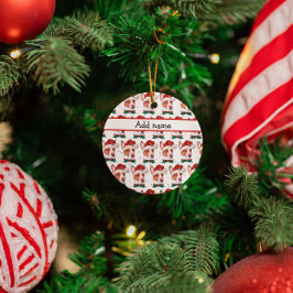 Ornamento De Cerâmica Cães da Raça Podengo Português Estrelas de Natal