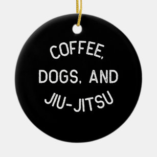 Ornamento De Cerâmica Café Cães Jiu Jitsu para BJJ, Jujitsu Gift