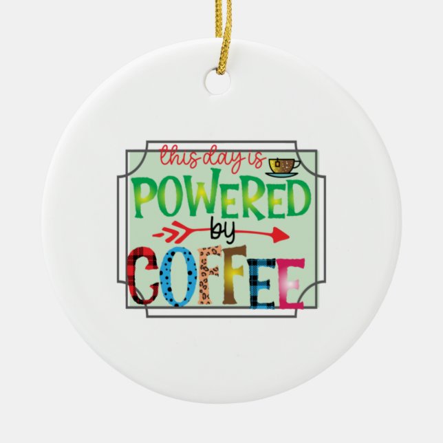 Ornamento De Cerâmica Café Com Café Com Café 2 (Frente)