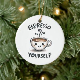 Ornamento De Cerâmica Café Espresso Yourself