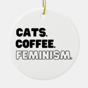 Ornamento De Cerâmica Café Feminismo