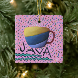 Ornamento De Cerâmica Café Java