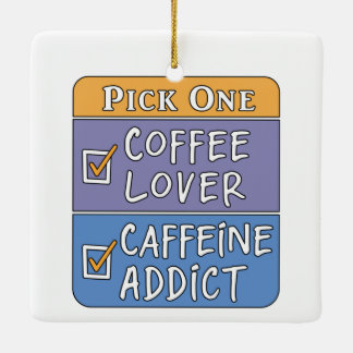 Ornamento De Cerâmica Café ou Cafeína