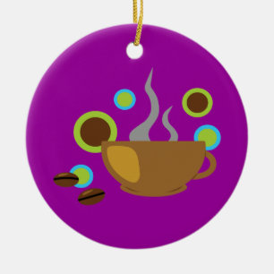 Ornamento De Cerâmica Café pop
