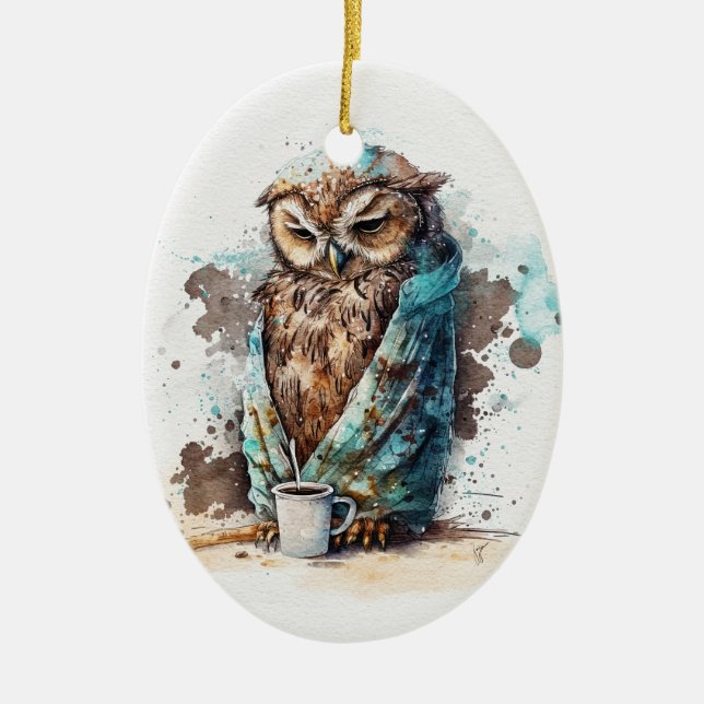 Ornamento De Cerâmica Café, por favor (Frente)