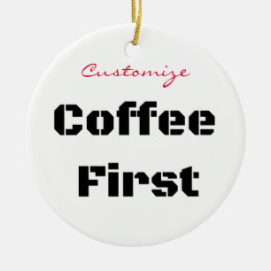 Ornamento De Cerâmica Café Primeiro Thunder_Cove
