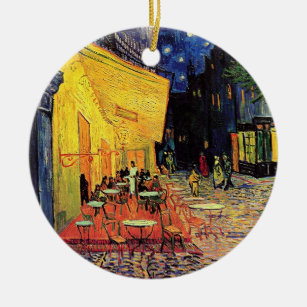 Ornamento De Cerâmica Café Terrace à noite por Vincent van Gogh