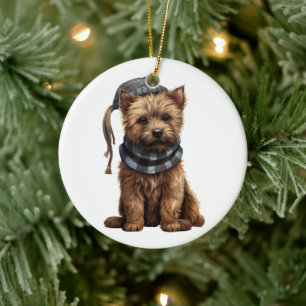 Ornamento De Cerâmica Cairn Terrier Dog Personalizado