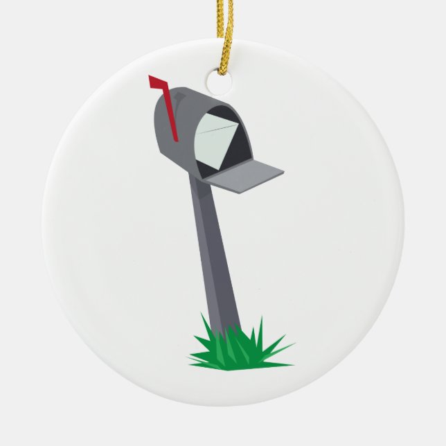 Ornamento De Cerâmica Caixa de Correio de Destino (Frente)