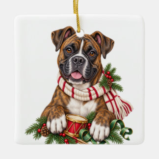 ORNAMENTO DE CERÂMICA CAIXA DE NATAL ADORÁVEL E FOFO