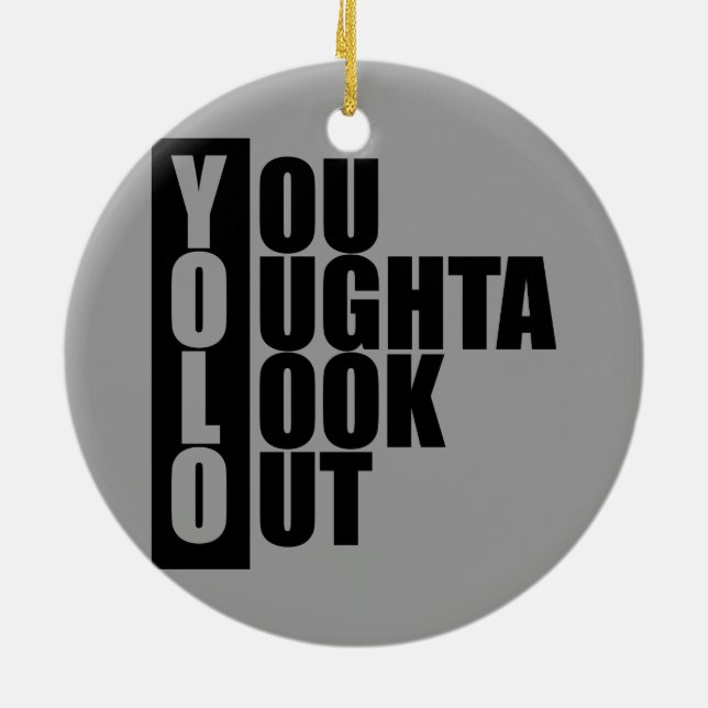 Ornamento De Cerâmica Caixa do vertical de YOLO (Traseira)