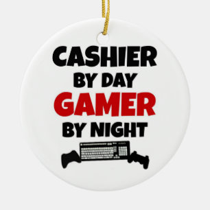 Ornamento De Cerâmica Caixa por Day Gamer by Night