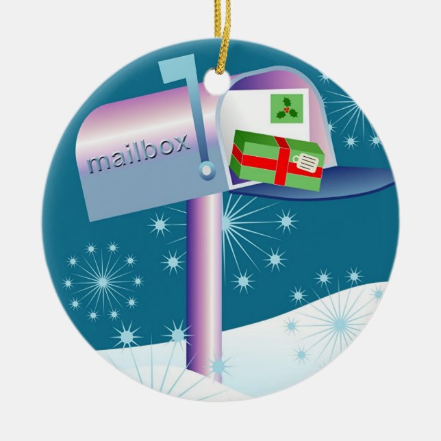 Ornamento De Cerâmica Caixa postal (Frente)